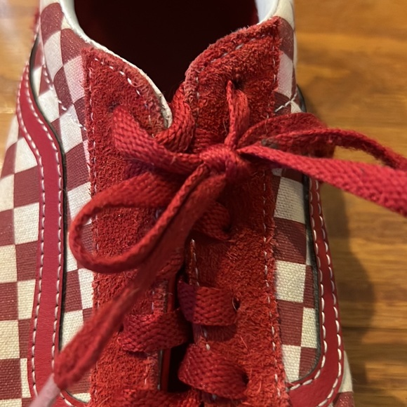 Off The Wall Red Checkered Shoes Size Youth Vans Size 7 - Picture 8 of 8